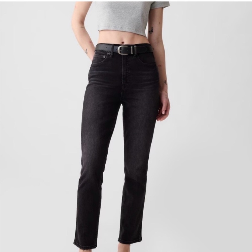 Gap vintage high rise slim black jeans size 25